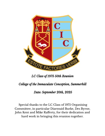 Copy of LC Class of 1975 Reunion Schedule Booklet