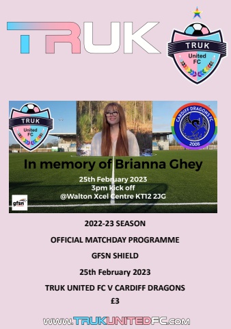 Programme v Cardiff City FC