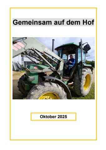 Gemeinsam auf dem Hof - Oktober 2025