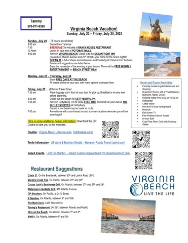 07-20 25-25 FINAL ITINERARY Virginia Beach
