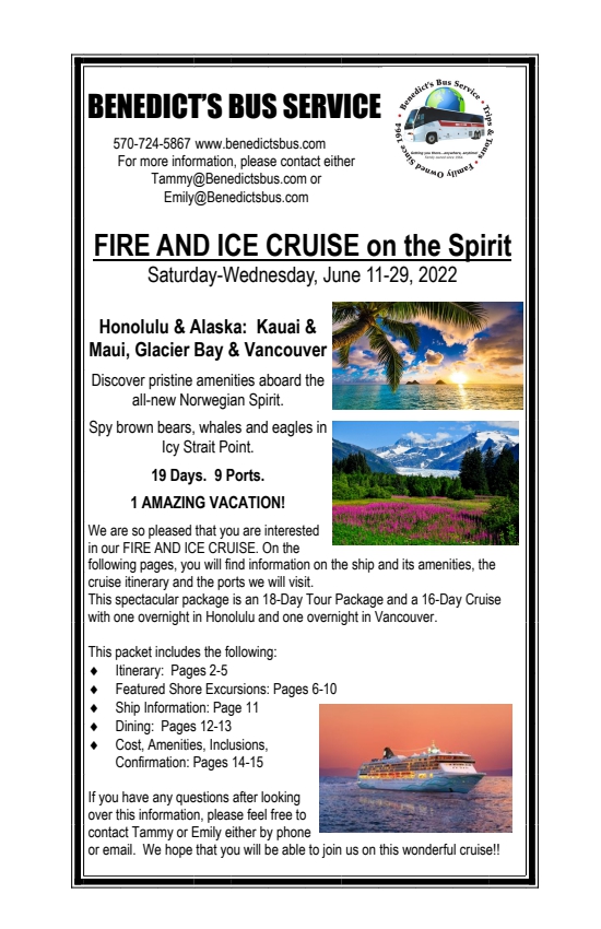 Fire and Ice - June 11-28 2022 FINAL INFORMATION