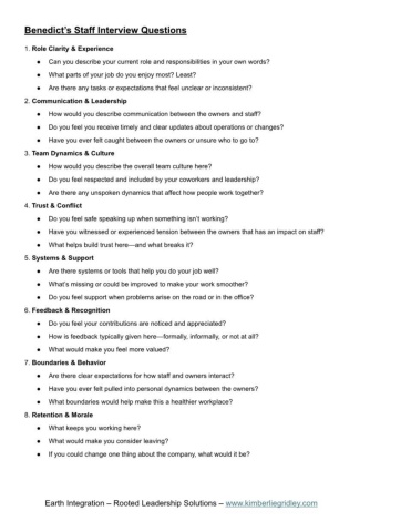 Staff Interview Questions