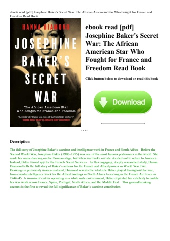 ebook read [pdf] josephine baker's secret war the african american star who fought for france and fr