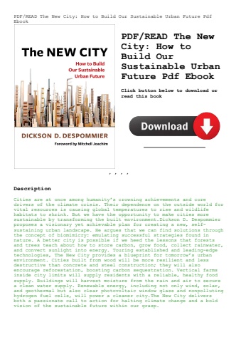 pdfread the new city how to build our sustainable urban future pdf ebook