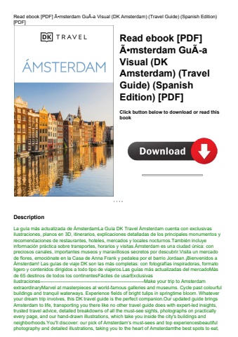 read ebook [pdf] ãƒâmsterdam guãƒâ­a visual (dk amsterdam) (travel guide) (spanish edition) [pdf]