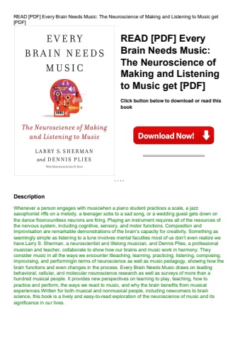 read [pdf] every brain needs music the neuroscience of making and listening to music get [pdf]