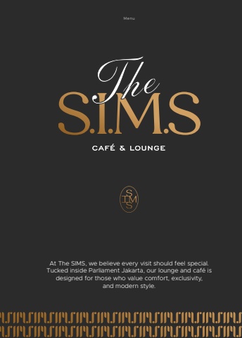 Menu The S.I.M.S Café & Lounge