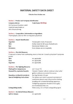 MATERIAL SAFETY DATA SHEET SimStep  3Roda