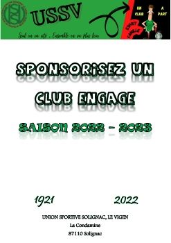 Ussv Dossier de sponsoring saison 2022-2023