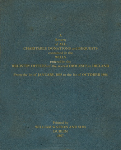 charitable donations 1805-06
