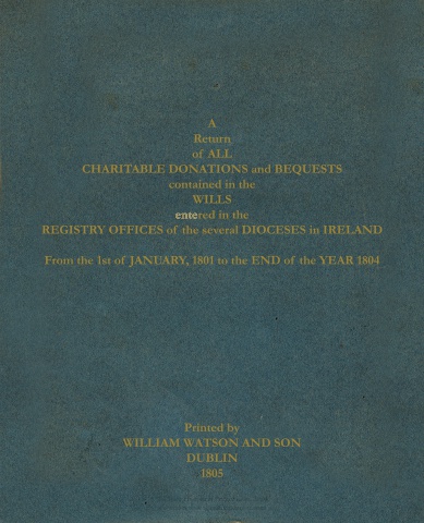 Charitable Donations 1801-04