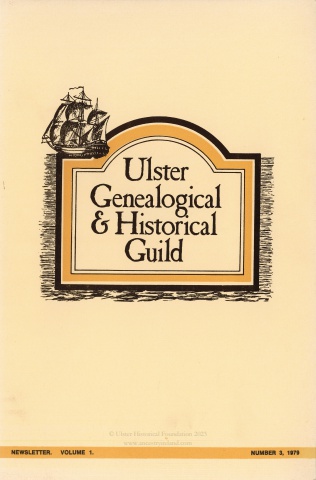 Ulster Genealogical and Historical Guild Newsletter Vol. 1, No. 3, 1979