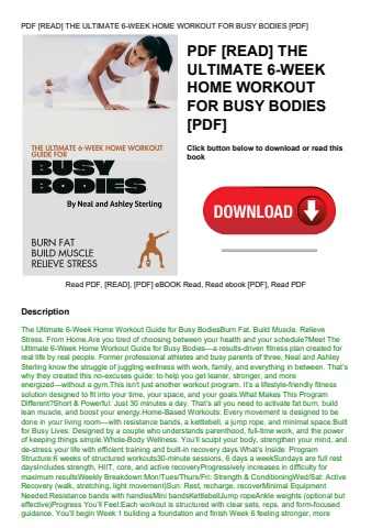 pdf [read] the ultimate 6-week home workout for busy bodies [pdf]