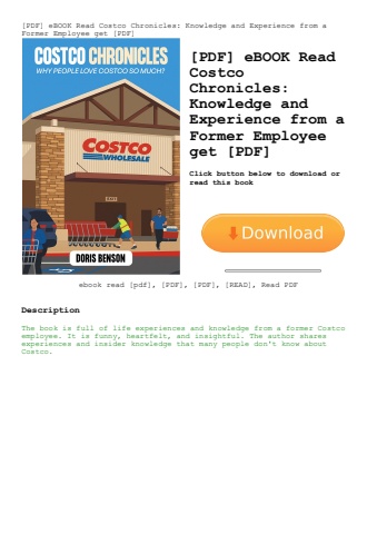 [pdf] ebook read costco chronicles knowledge and experience from a former employee get [pdf]