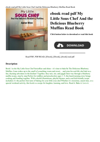 ebook read pdf my little sous chef and the delicious blueberry muffins read book