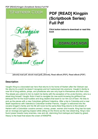 pdf [read] kingpin (scriptbook series) full pdf