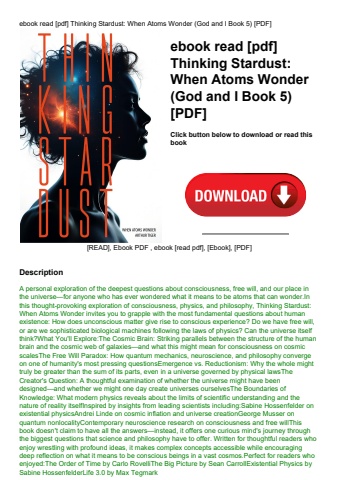 ebook read [pdf] thinking stardust when atoms wonder (god and i book 5) [pdf]