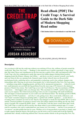 read ebook [pdf] the credit trap a survival guide to the dark side of modern shopping read online