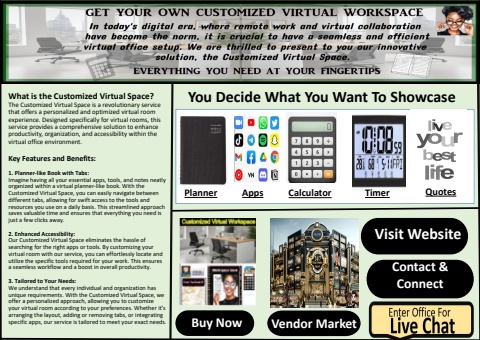 Vendor Profile Page - Custom Virtual Workspace