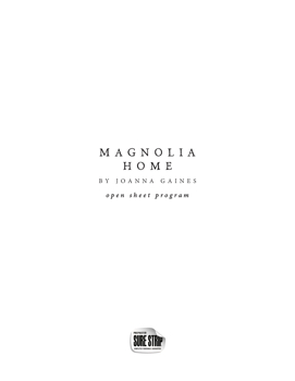 Magnolia Home Open Sheet Catalog