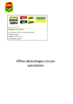 Offres de déstockages circuits spécialistes_Neat