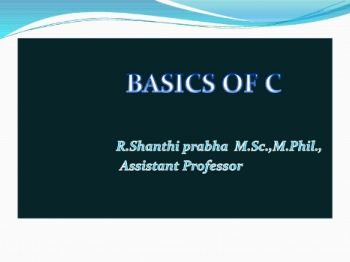 basics of c