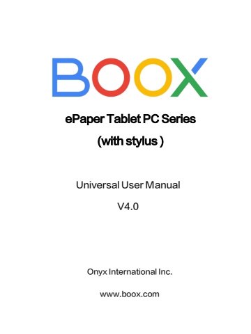 BOOX ePaper Tablet PC Series(20241020)