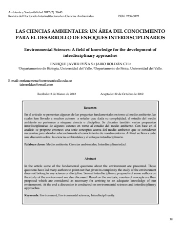 las ciencias ambientales