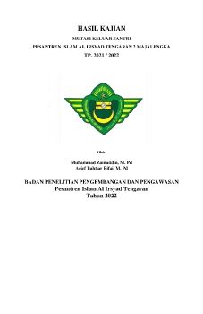 LAPORAN Kajian PIAT 2 Mutasi Santri