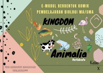 e-modul berbentuk komik materi Animalia kelas X.