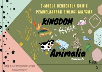 E-Modul Berbentuk Komik Materi Animalia Kelas X