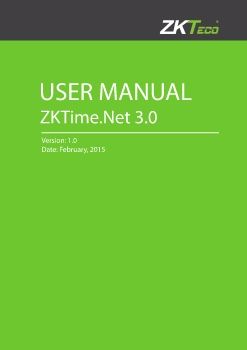 ZKTime.net3_.0-Software-User-Manual-V1.0