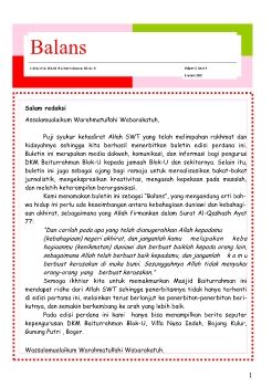 e-buletin DKM Baiturrahman Blok-U