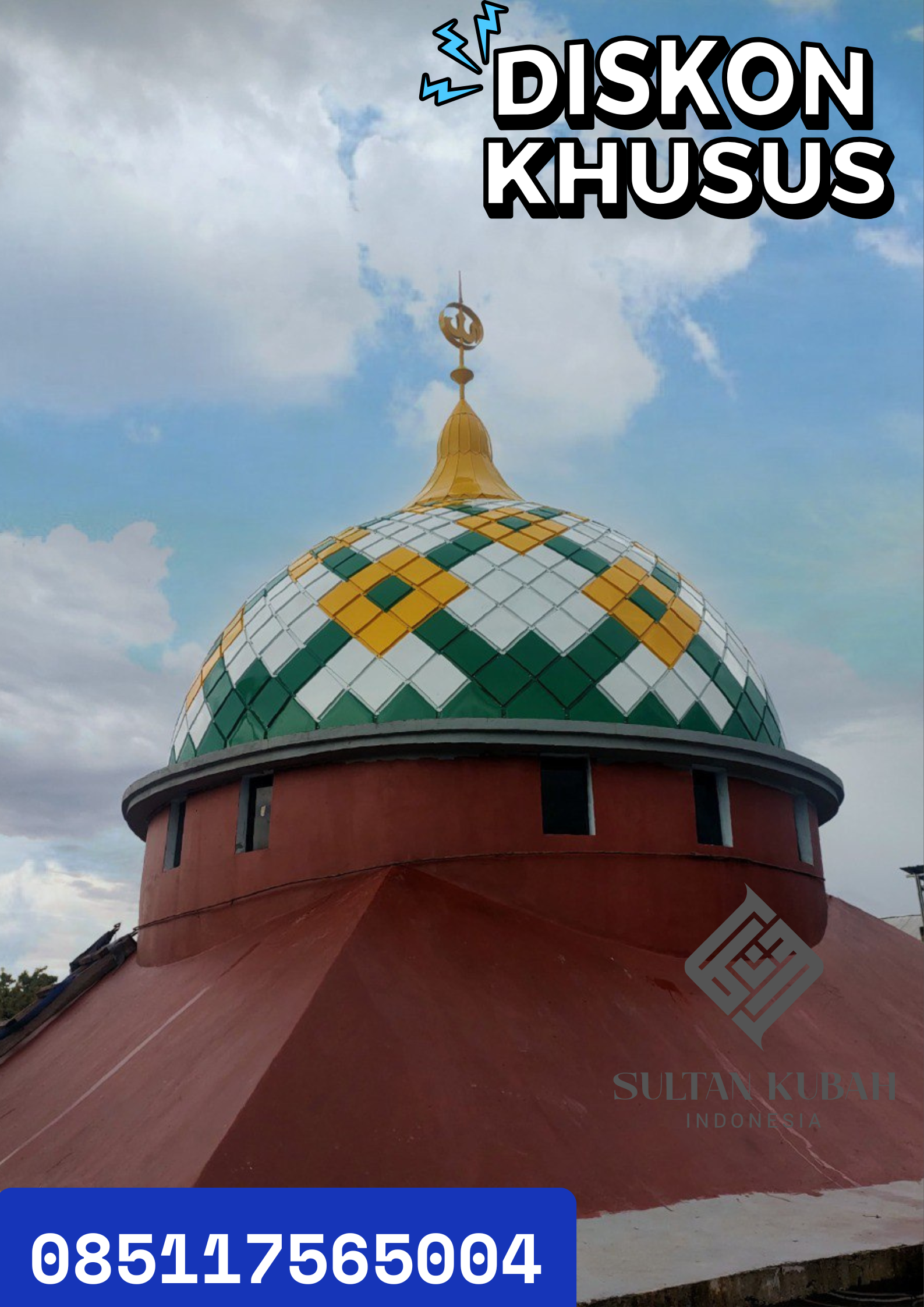 TERMURAH KUBAH MASJID KECIL di Kecamatan Muara Tembesi, Kabupaten Batanghari WA 085117565004