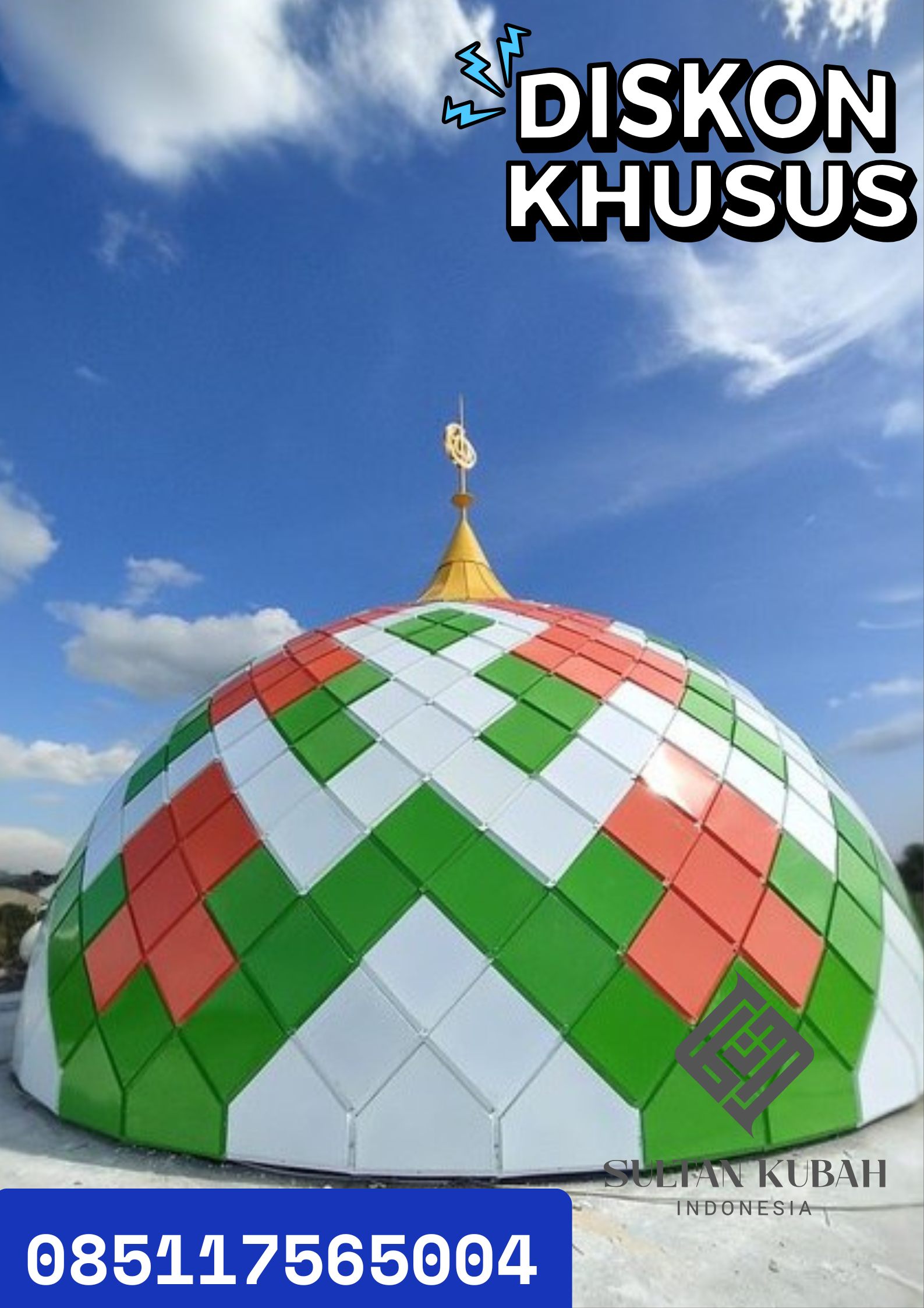 TERMURAH KUBAH MASJID HARGA BERGARANSI, Kecamatan Wiradesa, Kabupaten Pekalongan WA. 085117565004