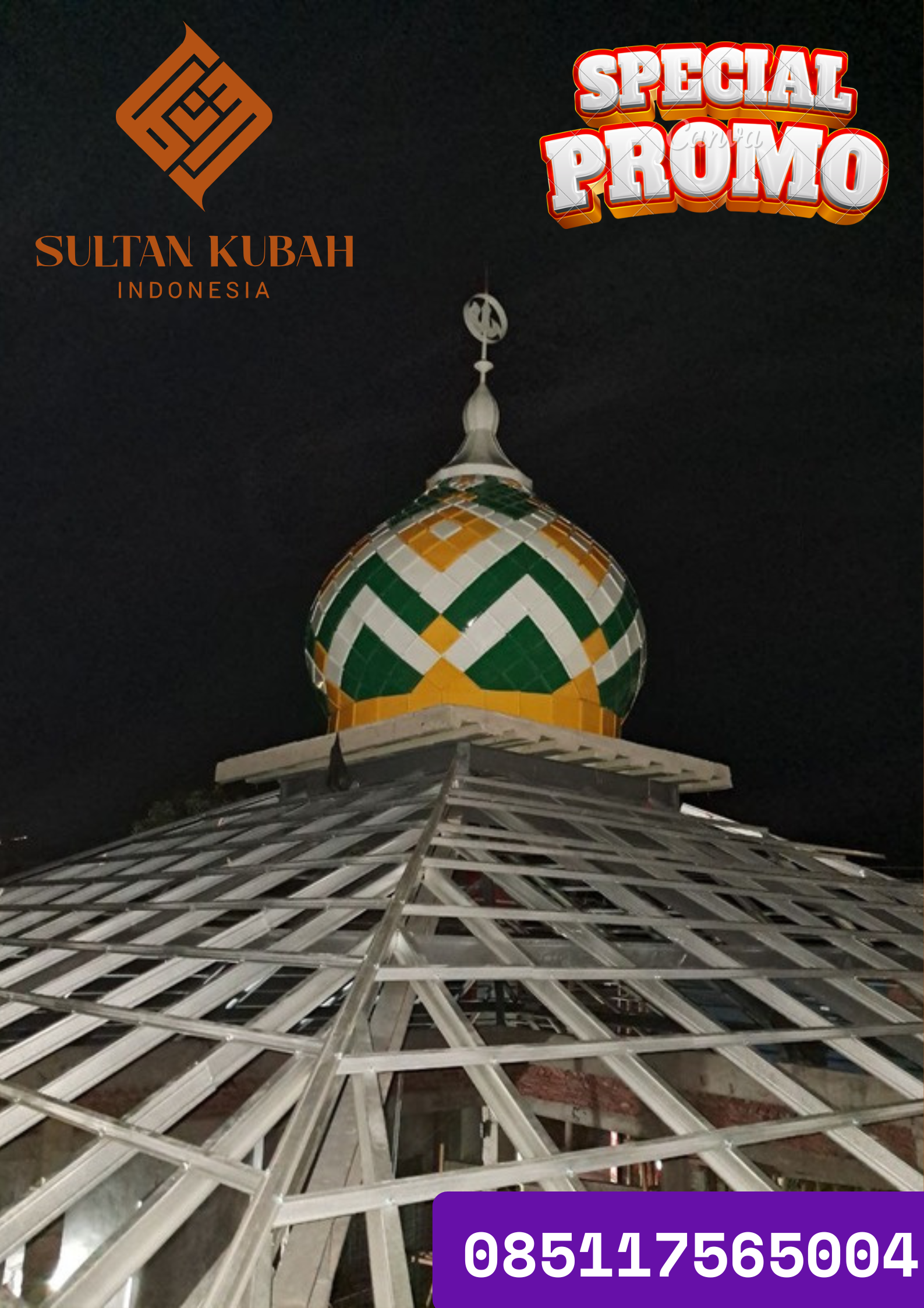 TERMURAH KUBAH MASJID KECIL di Kecamatan Batin XXIV, Kabupaten Batanghari WA 085117565004