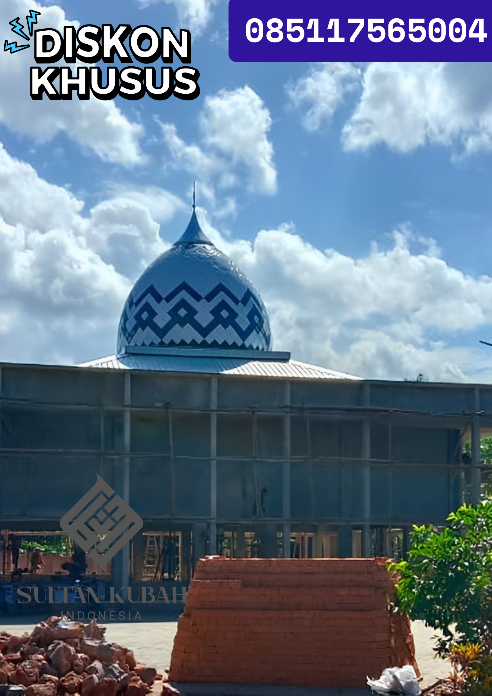 TERMURAH KUBAH MASJID KECIL di KECAMATAN Tonra, KABUPATEN Bone WA 085117565004