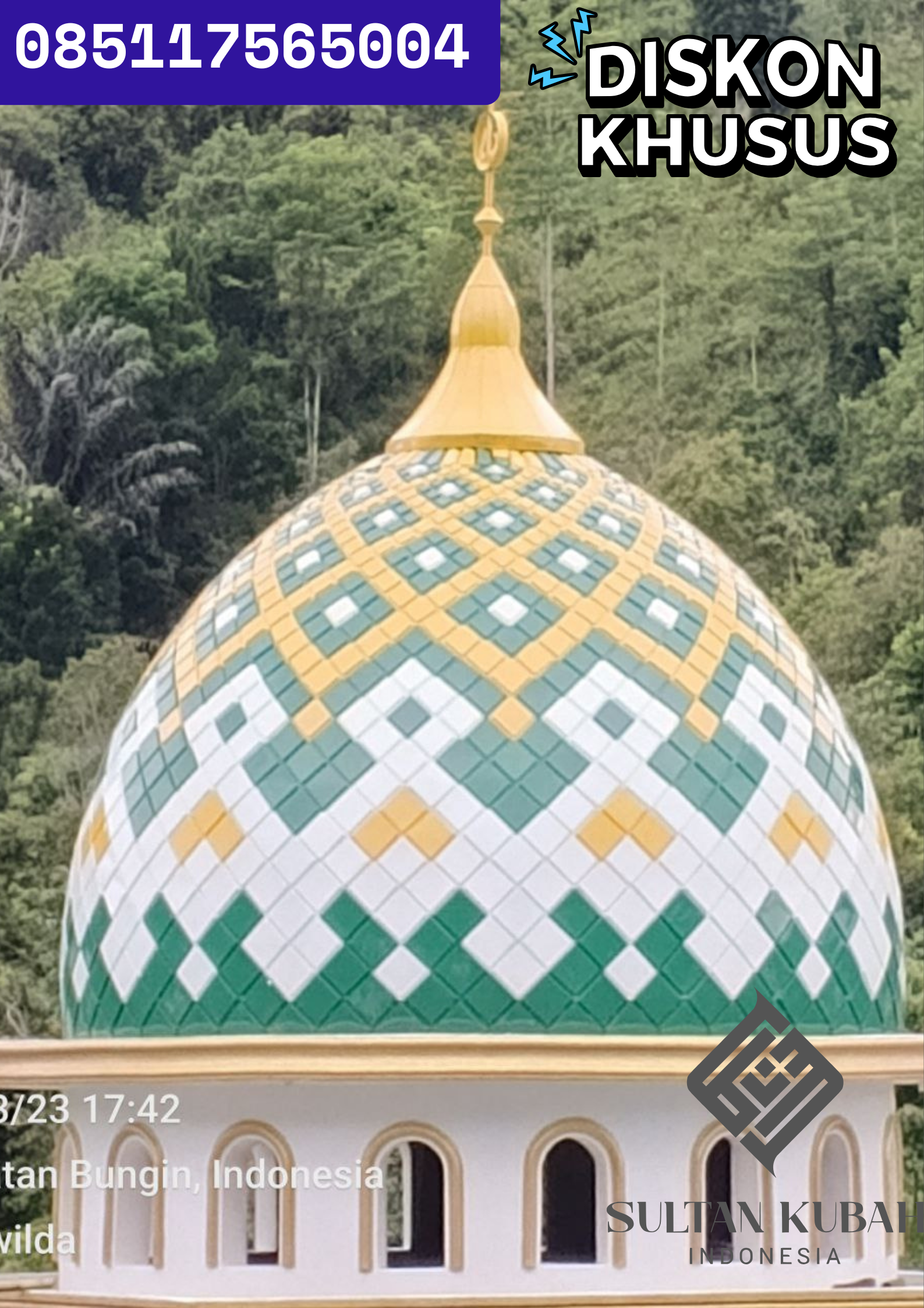 TERMURAH KUBAH MASJID KECIL di KECAMATAN Bontomarannu, KABUPATEN Gowa WA 085117565004