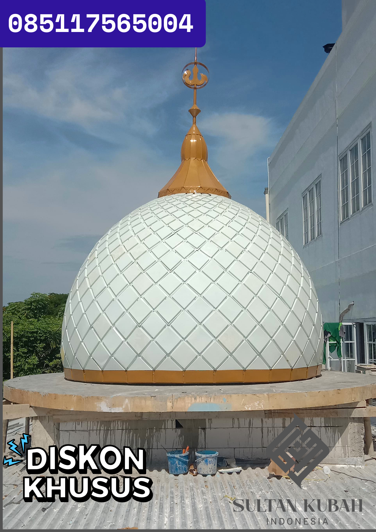 TERMURAH KUBAH MASJID HARGA BERGARANSI, Kecamatan Sanrobone, Kabupaten Takalar WA. 085117565004