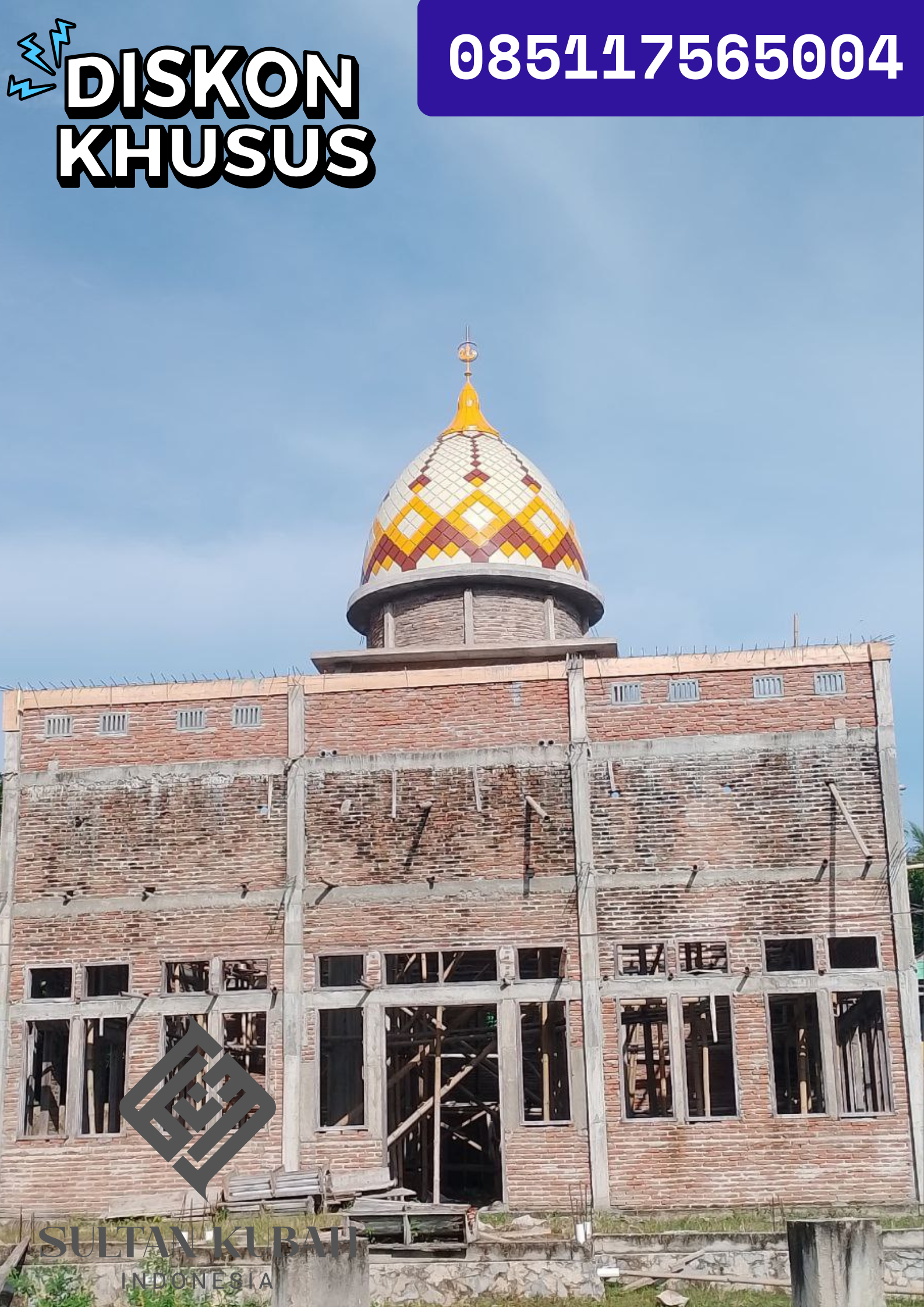 TERMURAH HARGA KUBAH MASJID BERGARANSI, Kecamatan Rio Pakava, Kabupaten Donggala WA. 085117565004