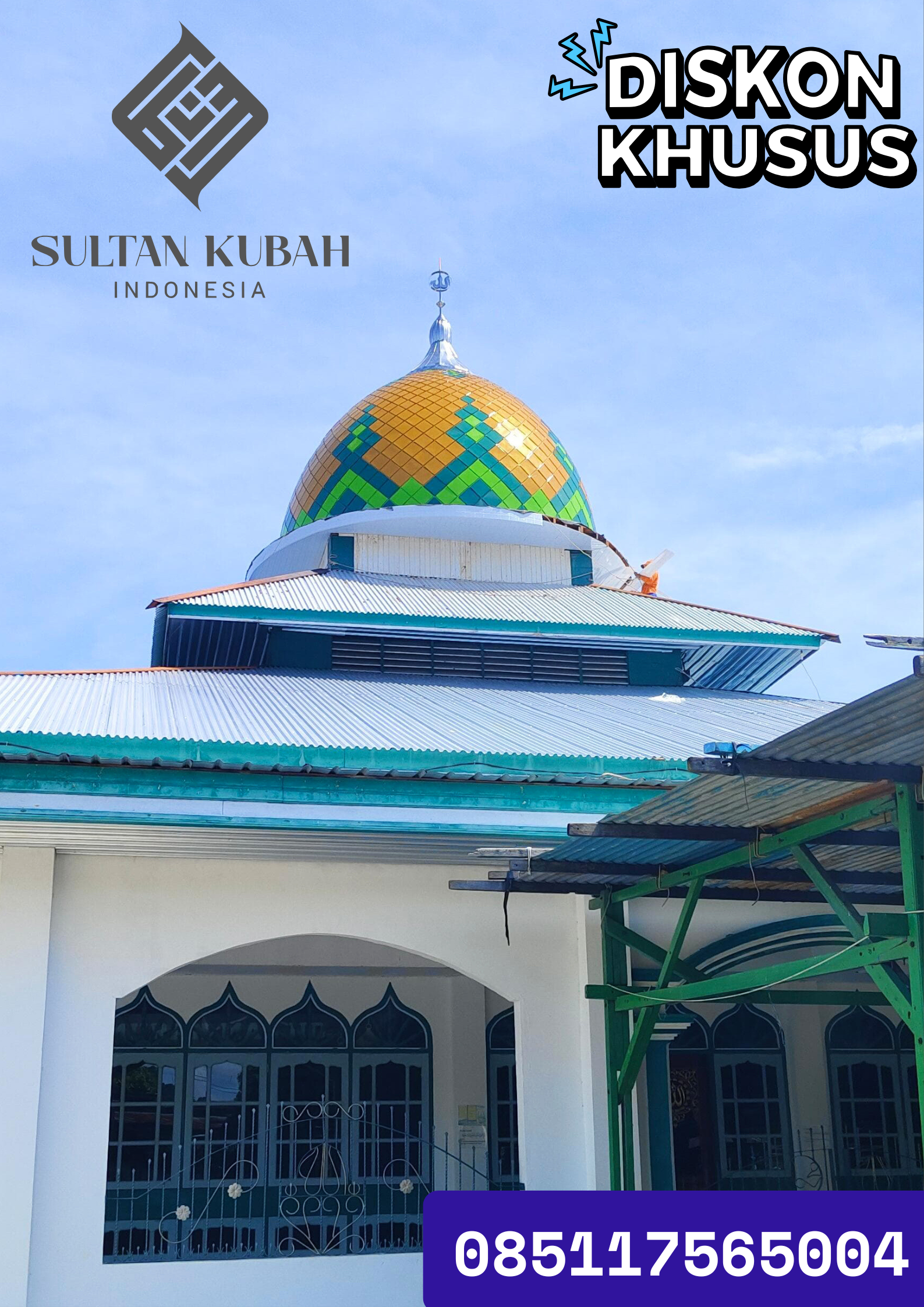 TERMURAH KUBAH MASJID KECIL di KECAMATAN Sibulue, KABUPATEN Bone WA 085117565004