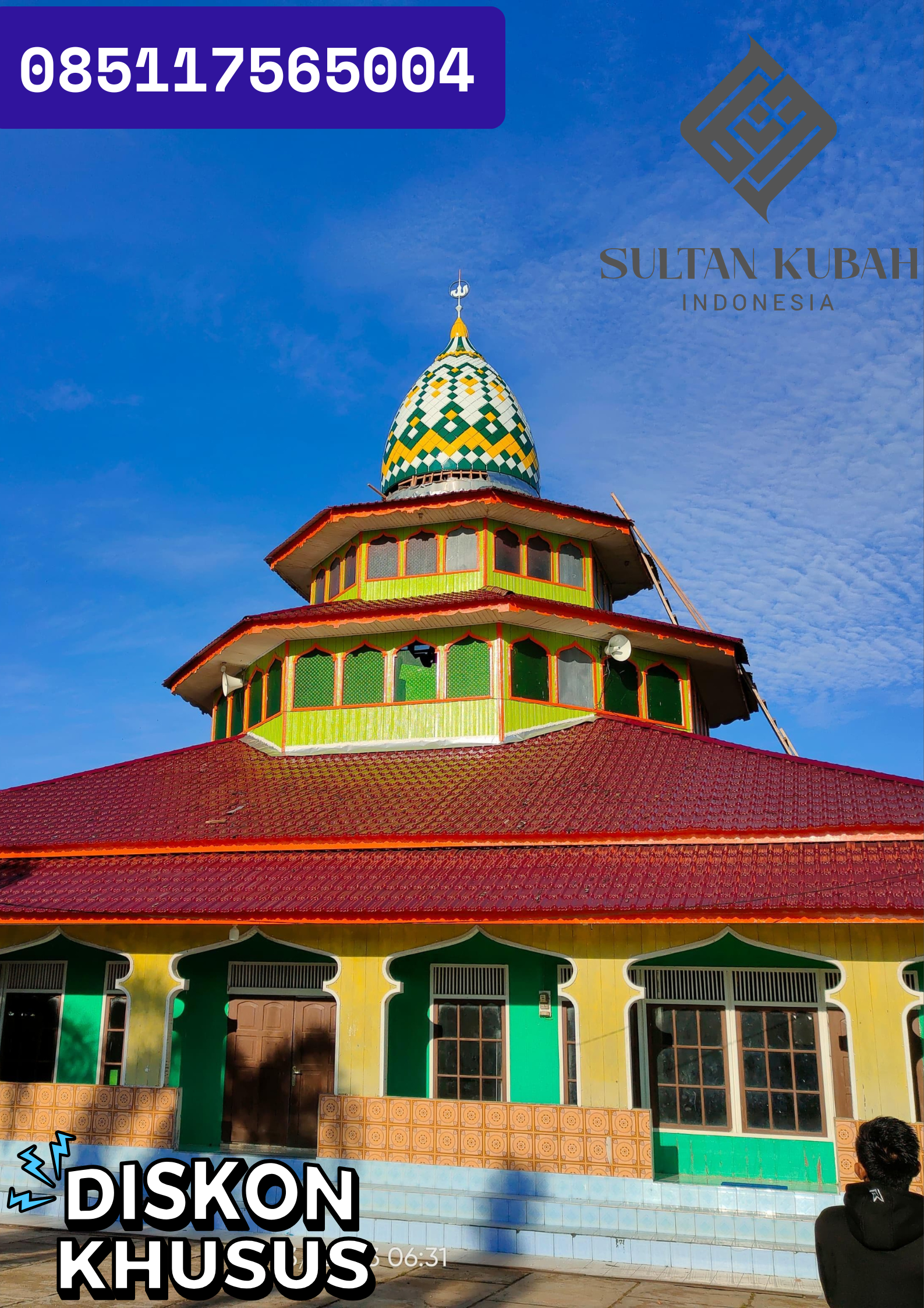 TERMURAH KUBAH MASJID KECIL di KECAMATAN Tanete Riattang, KABUPATEN Bone WA 085117565004