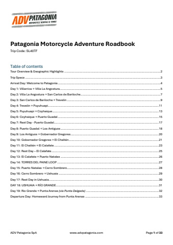 Patagonia Motorcycle Adventure SL40TF