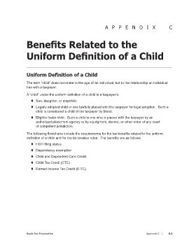 BI 2018 Benefits Related to Uniform definition of a child
