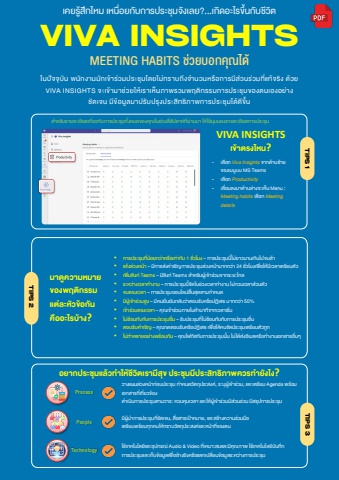 เพิ่มประสิทธิภาพการประชุมด้วย Viva Insights