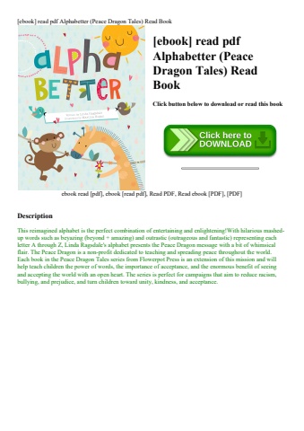 [ebook] read pdf alphabetter (peace dragon tales) read book