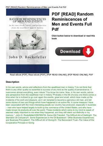 pdf [read] random reminiscences of men and events full pdf