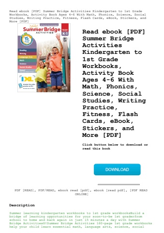 read ebook [pdf] summer bridge activities kindergarten to 1st grade workbooks  activity book ages 4-