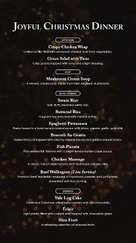 Menu Joyful Christmas