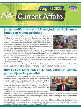 27 August 2025 Current affairs
